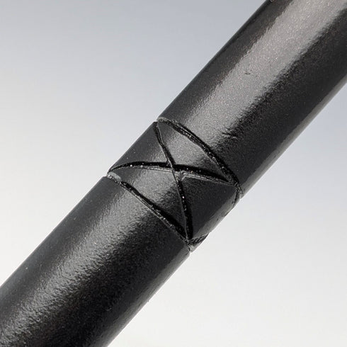 復古男士短柄手杖黑軸手杖 90 厘米